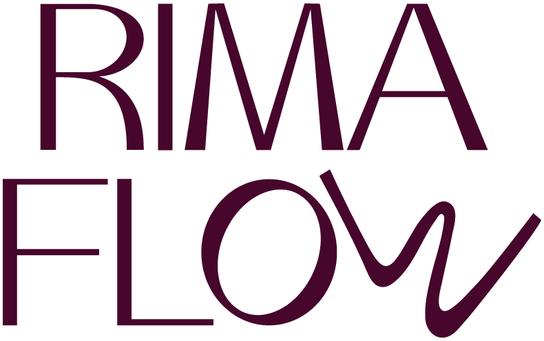 Het logo van Rima Flow, een holistische massagesalon in Assen.